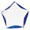 Clear/Blue 5" Luminary Star Acrylic