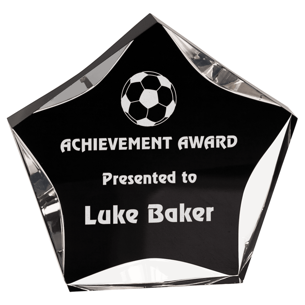 Black/Clear 6" Luminary Star Acrylic