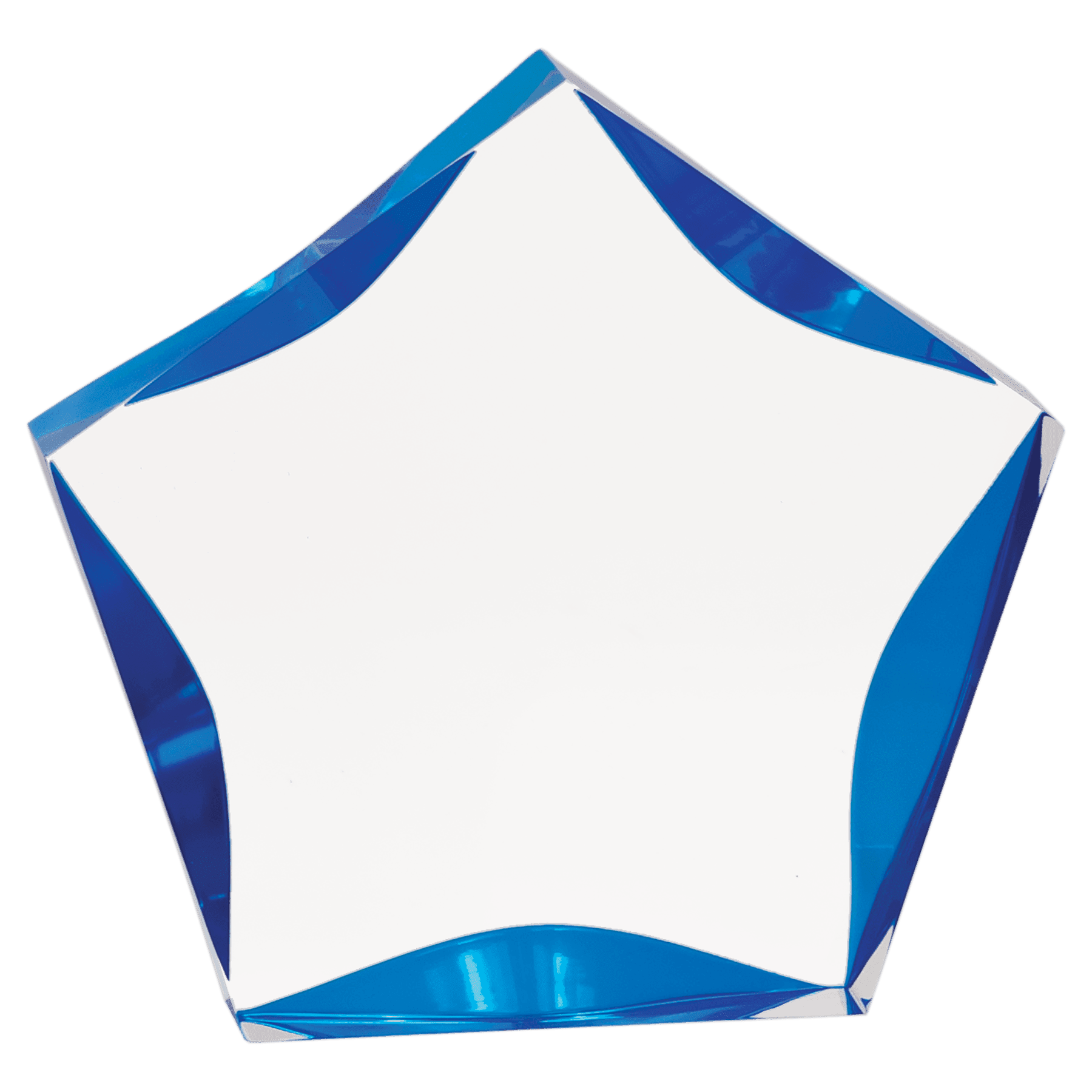 Clear/Blue 6" Luminary Star Acrylic