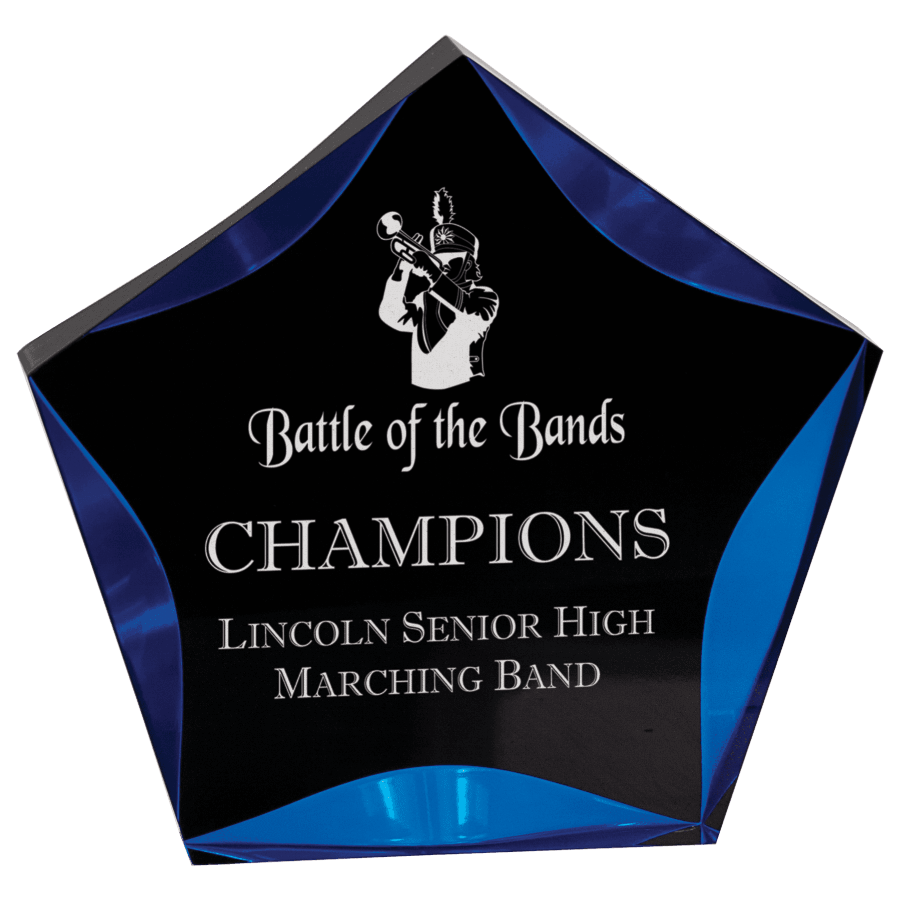 Black/Blue 7" Luminary Star Acrylic