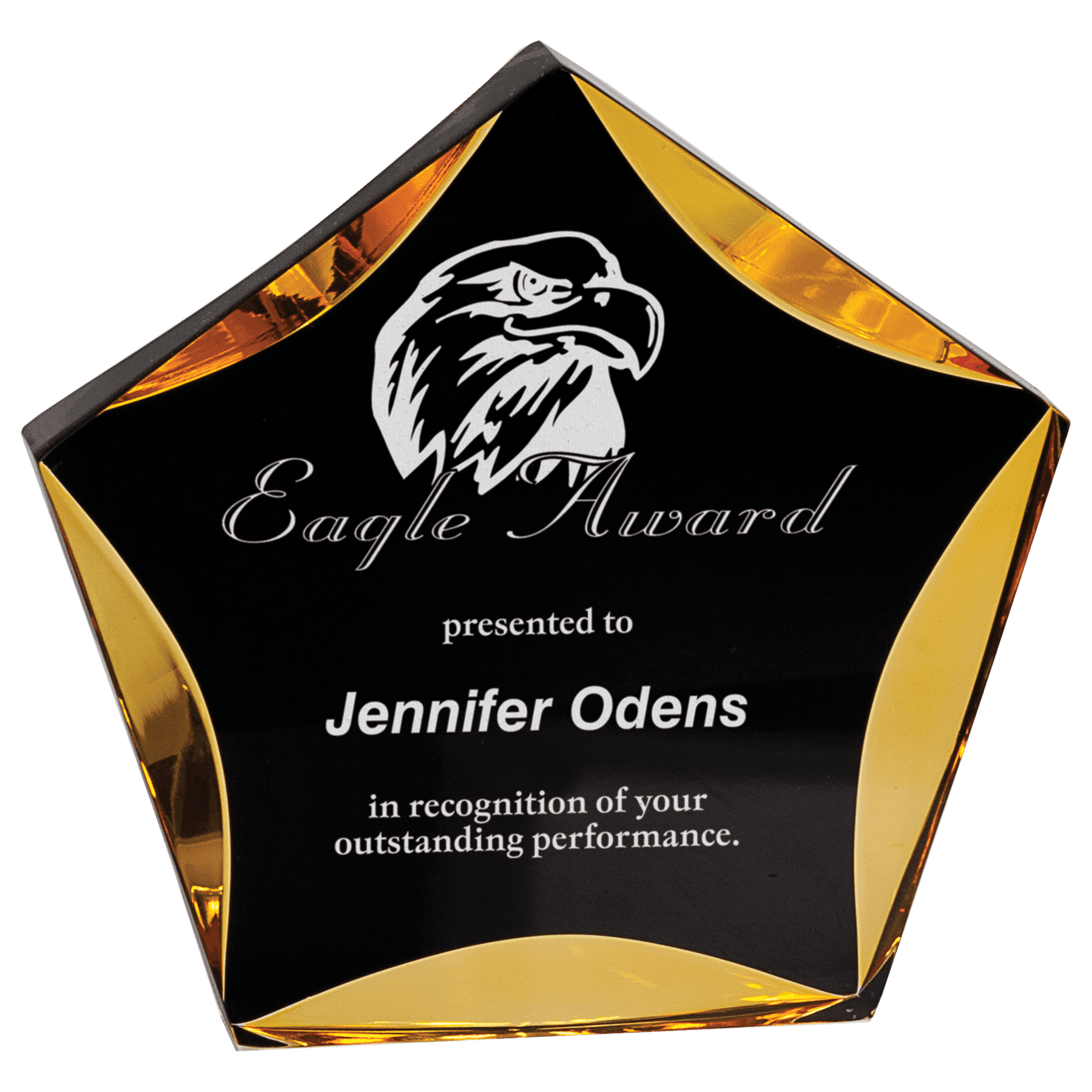 Black/Gold 7" Luminary Star Acrylic