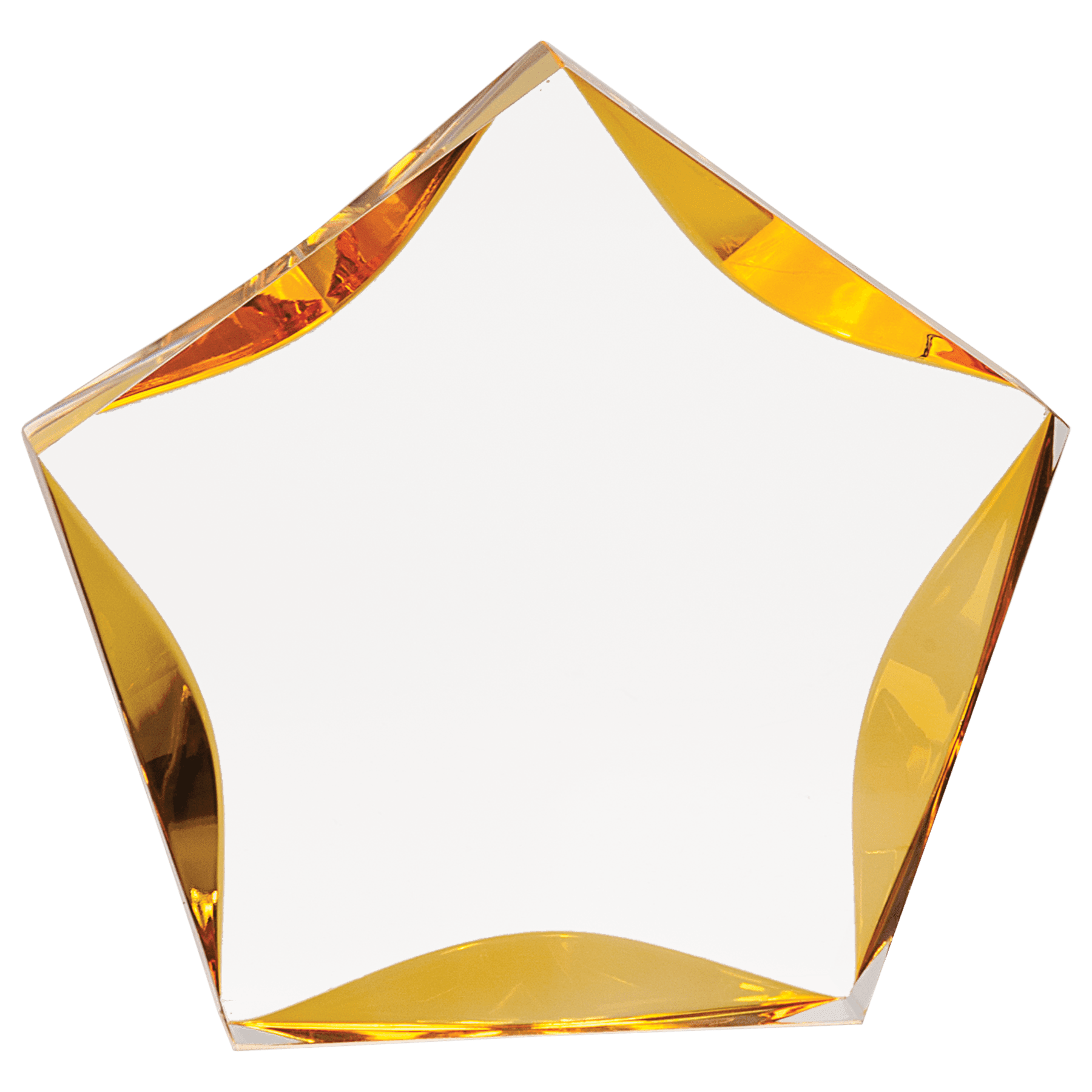 Clear/Gold 7" Luminary Star Acrylic
