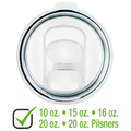 Slider Lid for 10, 15, 16, 20, Polar Camel Tumblers or 20 oz.              Pilsners