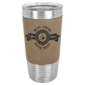 Light Brown Polar Camel 20 oz. Leatherette Tumbler with Slider Lid