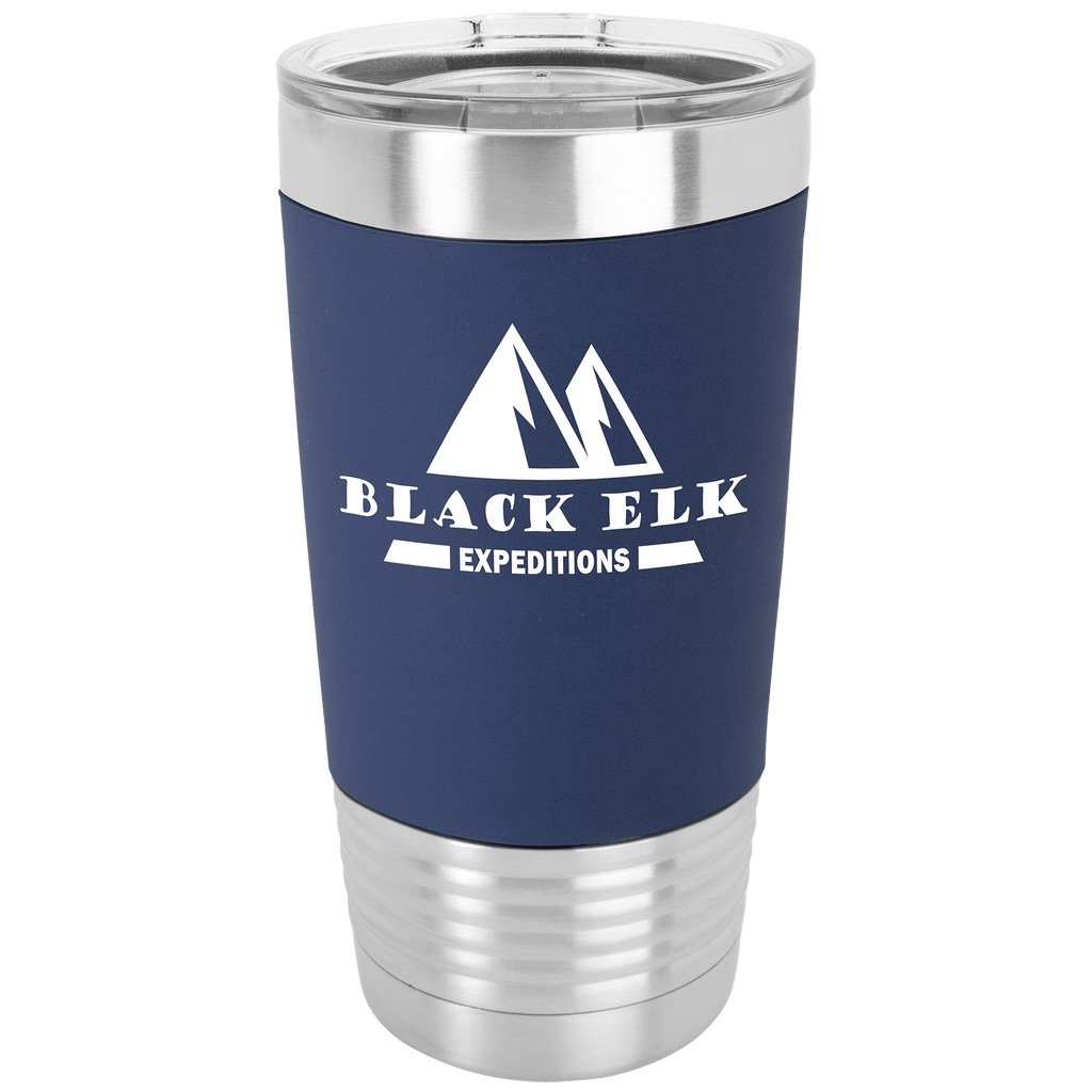 Navy Blue/White Polar Camel 20 oz. Tumbler with Silicone Grip and Clear Lid