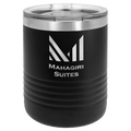 Black Polar Camel 10 oz. Vacuum Insulated Ringneck Tumbler with Clear Lid