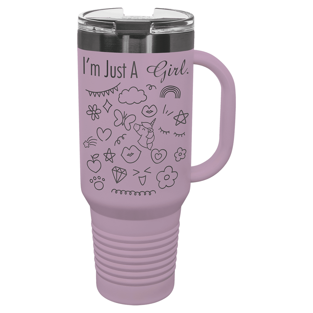 Black 4 Polar Camel 40 oz. Travel Mug with Handle & Straw
