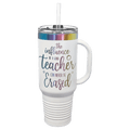 White Polar Camel 40 oz. Travel Mug with Handle & Straw