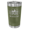 Polar Camel Olive Green 16 oz. Pint with Slider Lid