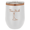 White/Rose Gold Polar Camel 12 oz. Stemless Wine Tumbler