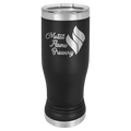 Black 14 oz. Polar Camel Pilsner with Clear Lid