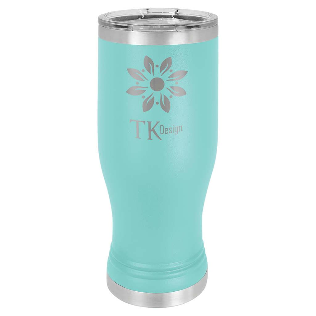 Teal Polar Camel 20 oz. Pilsner with Clear Lid