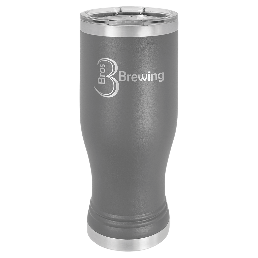 Dark Gray Polar Camel 20 oz. Pilsner with Clear Lid