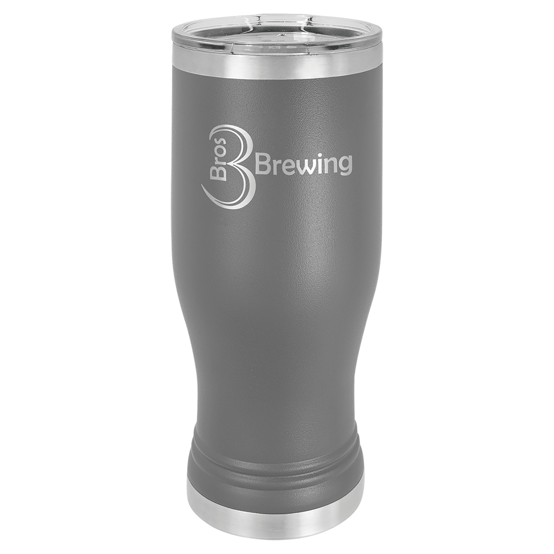 Dark Gray Polar Camel 20 oz. Pilsner with Clear Lid