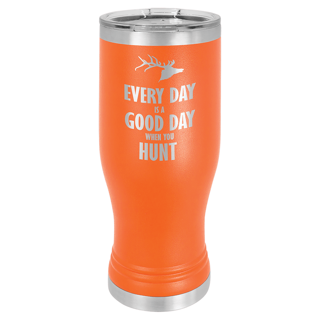 Orange Polar Camel 20 oz. Pilsner with Clear Lid