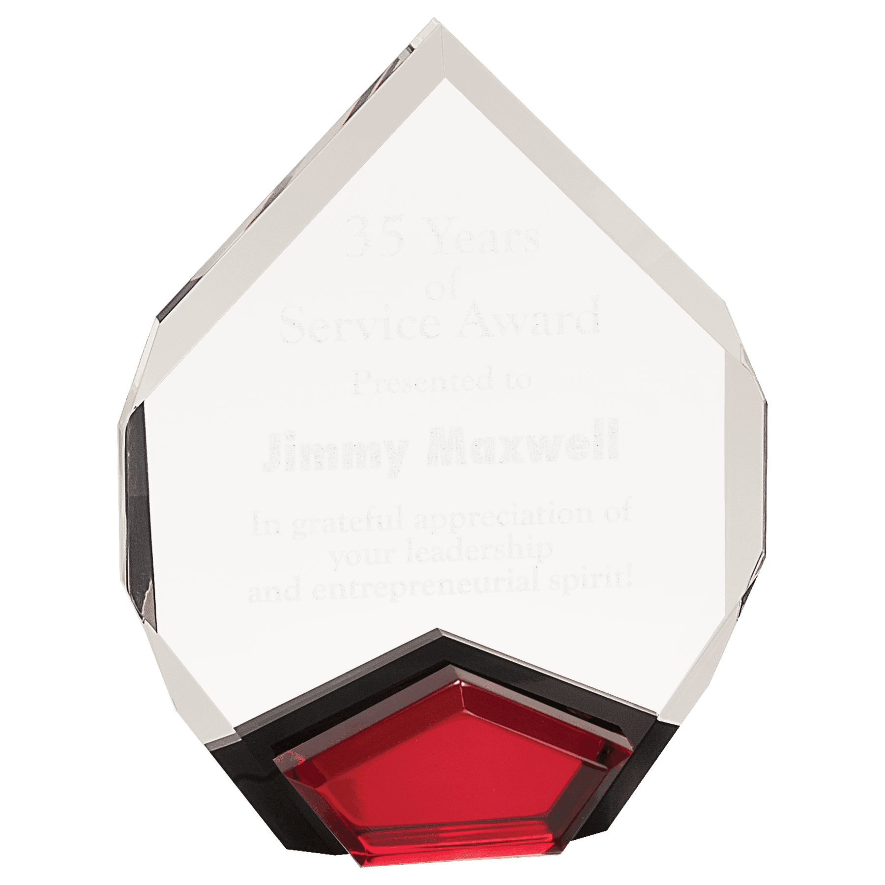 Red 7" x 9" Marquis Acrylic