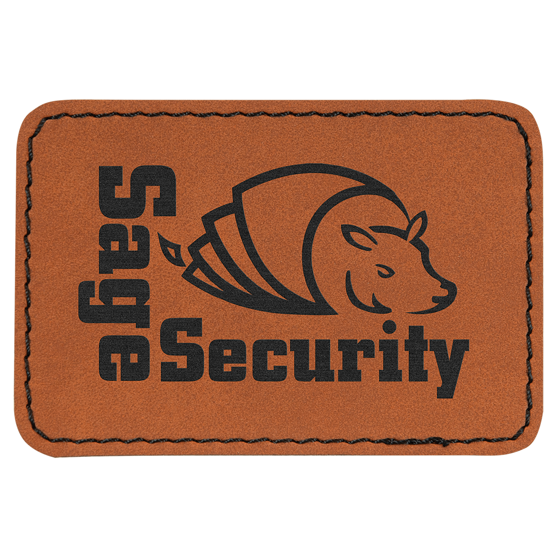 Rawhide 3" x 2" Rectangle Laserable Leatherette Patch with Adhesive