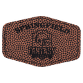3" x 2" Hex Football Laserable Leatherette Patch with Adhesive