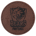 3" Round Football Laserable Leatherette Patch with Adhesive