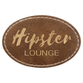 3" x 2" Oval Rustic/Gold Laserable Leatherette Patch with Adhesive