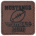 2 1/2" x 2 1/2" Square Football Laserable Leatherette Patch with Adhesive