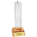 7 1/2" Gold Star Column Acrylic with Gold Base