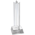 7 1/2" Silver Star Column Acrylic with Silver  Base