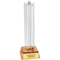 8 1/2" Gold Star Column Acrylic with Gold Base