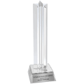 8 1/2" Silver Star Column Acrylic with Silver Base