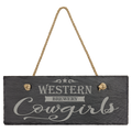 10" x 4" Rectangle Slate Decor with Hanger String