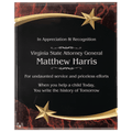 Red 9" x 11" Marble Shooting Star Acrylic Plaque
