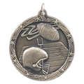 Antique Gold 1 3/4" Football Shooting Star Medal