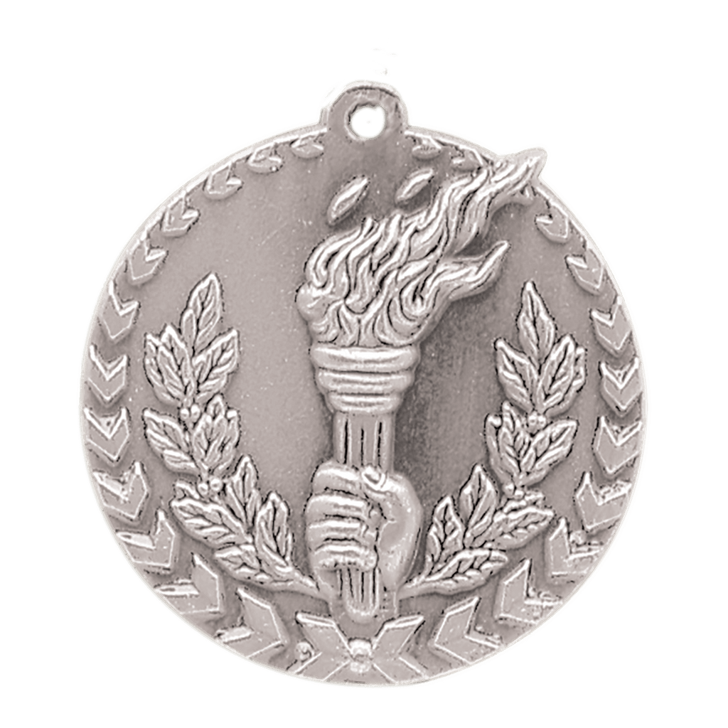 Antique Silver 1 3/4" Torch Millennium Medal
