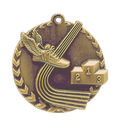 Antique Gold 1 3/4" Track Millennium Medal