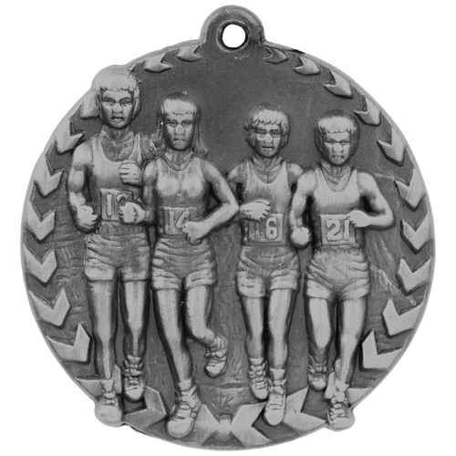 Antique Silver 1 3/4" Cross Country Millennium Medal