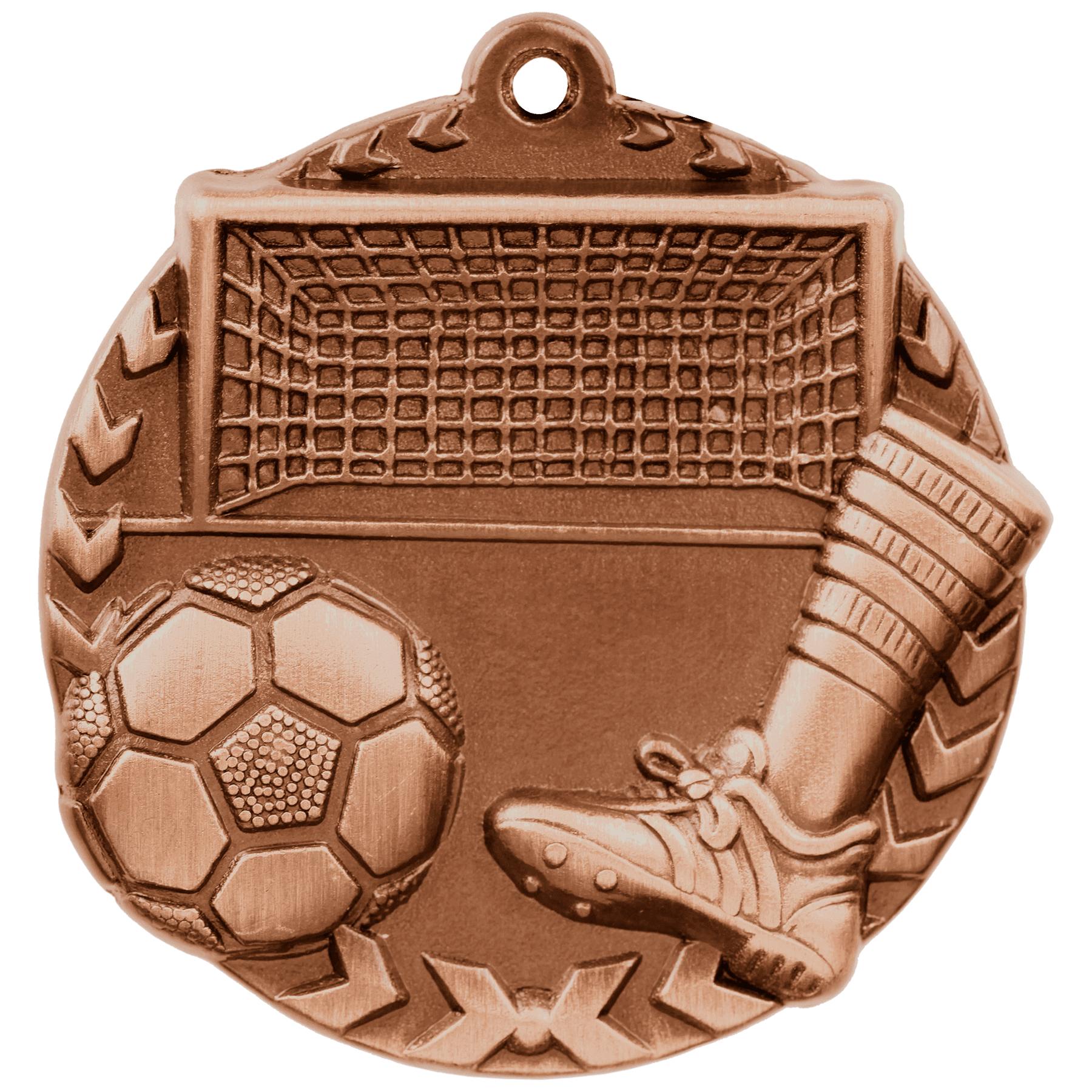 Antique Bronze 1 3/4" Soccer Millennium Medal