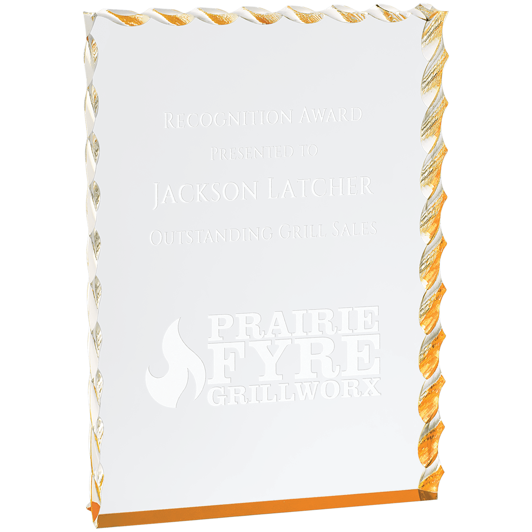 Gold 6" x 8" Wave Edge Acrylic