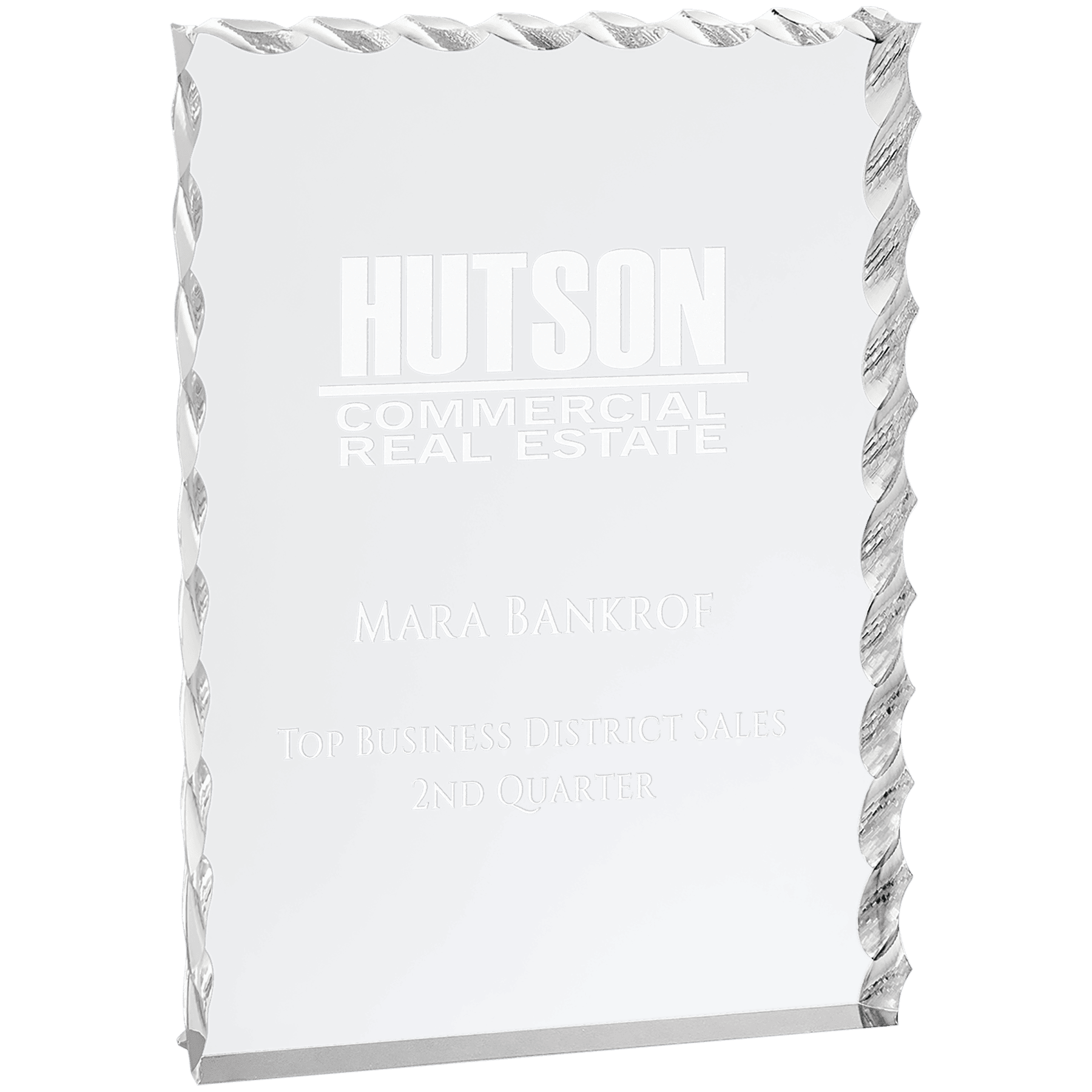 Silver 6" x 8" Wave Edge Acrylic