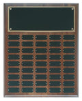 45 Plate Genuine Walnut Completed Perpetual Plaque