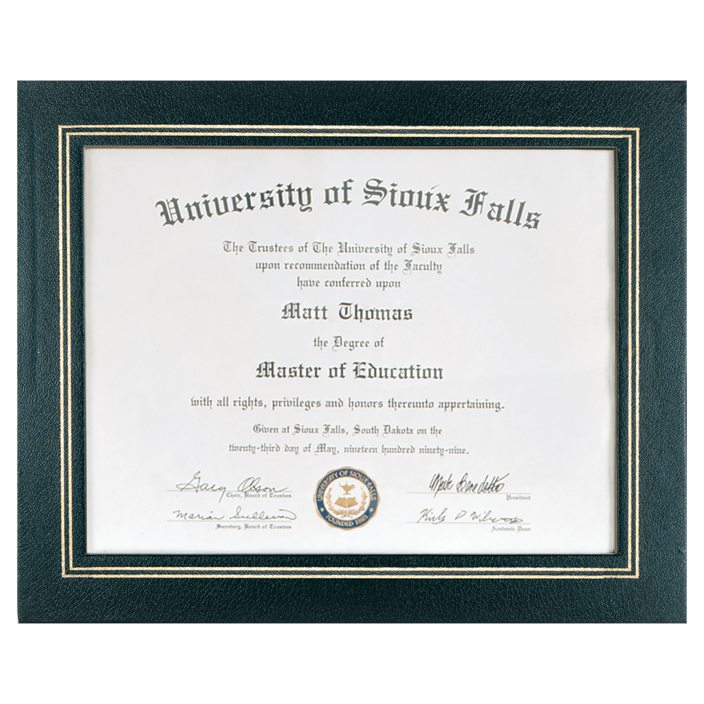 Black 13 1/4" x 10 3/4" Certificate Holder