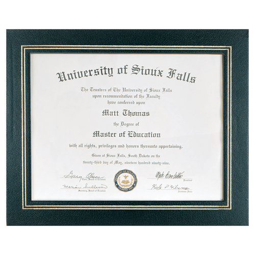 Black 13 1/4" x 10 3/4" Certificate Holder