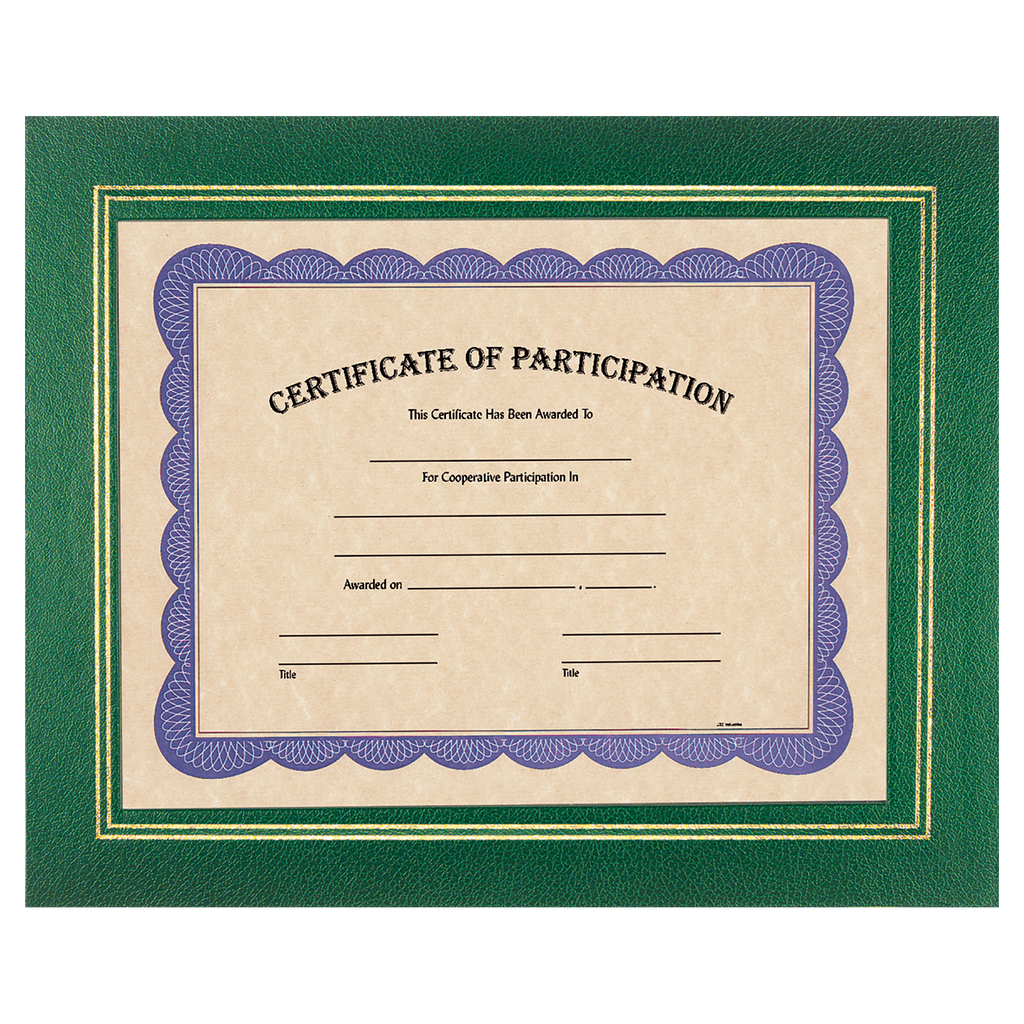 Green 13 1/4" x 10 3/4" Certificate Holder